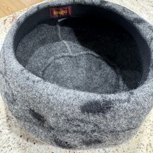 Kenzo Charcoal and Black Wool vintage Hat